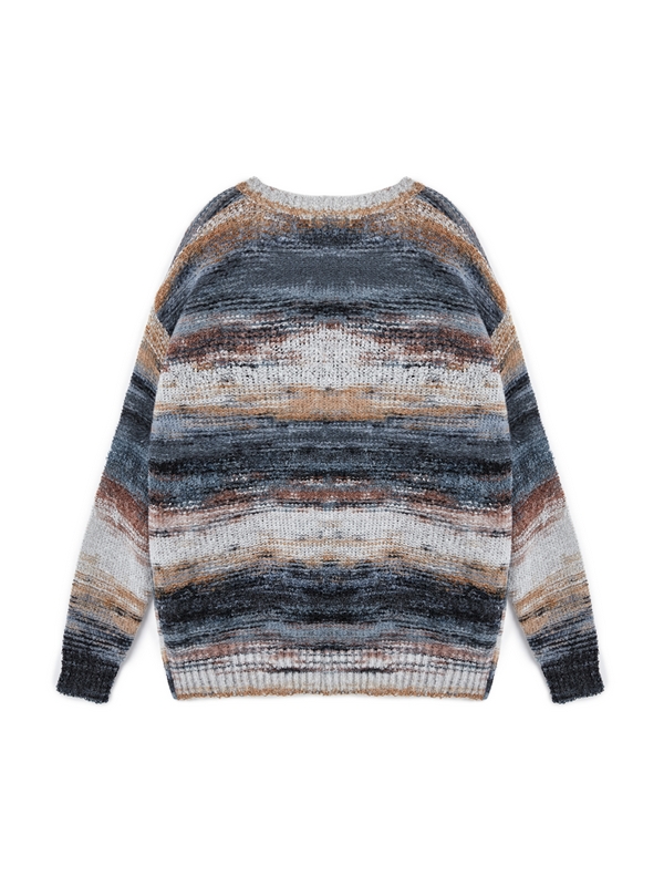 Strickpullover mit kontrastfarbenen Streifen für Herren-2