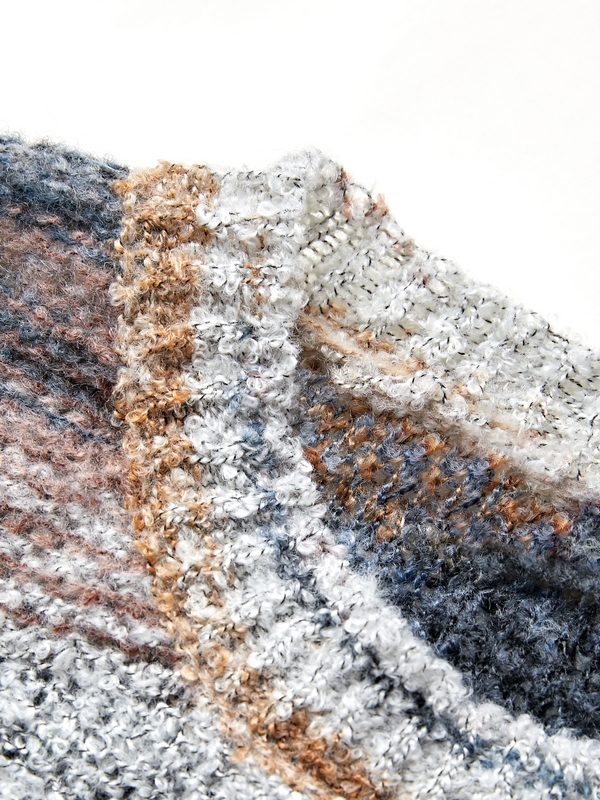 Strickpullover mit kontrastfarbenen Streifen für Herren-4
