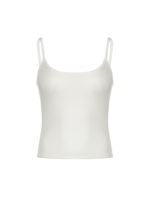 Eng anliegendes, figurformendes Camisole in einfarbiger Grundierung-3