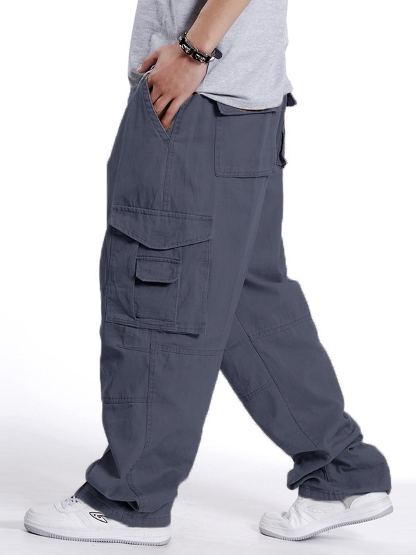 Lose Cago-Hosen mit Schnallengürtel für Herren-1