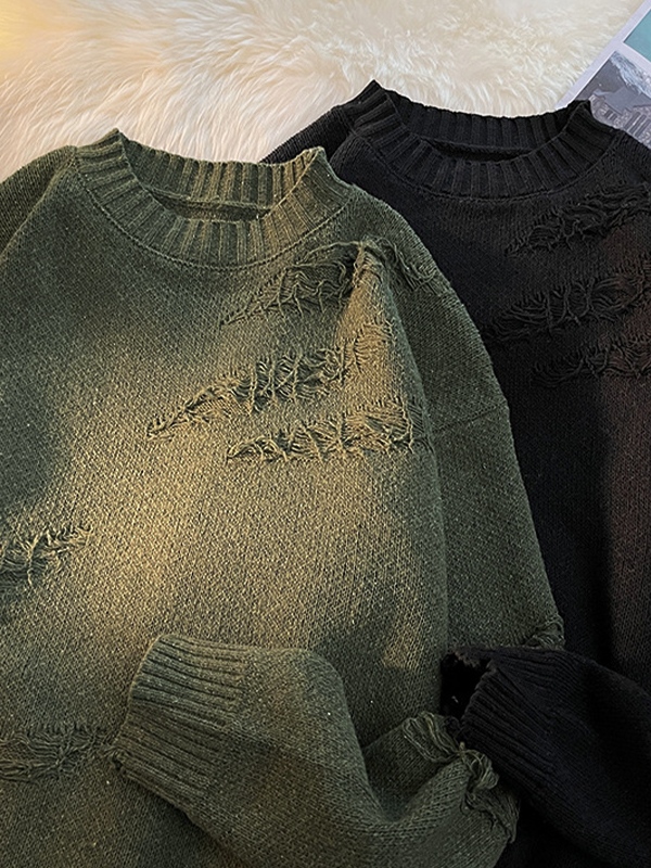 Distressed-Pullover für Herren-3