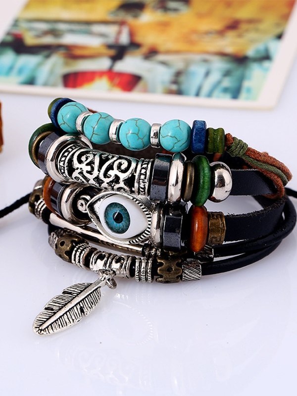 Vintage ethnische mehrschichtige Armband-3