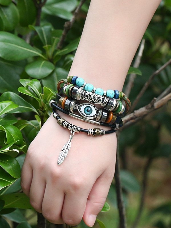 Vintage ethnische mehrschichtige Armband-4